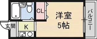 トーエー塚本ビル【1002号室】の間取り