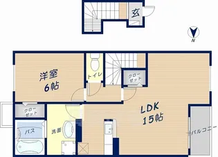 グロースハイツ新石切【2階】の間取り