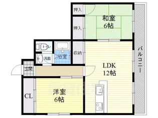 カノン緑地【4階】の間取り
