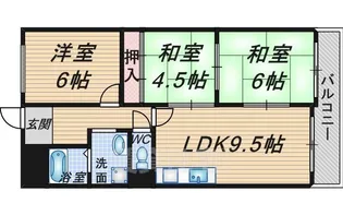 バアダントフラッツ【4階】の間取り