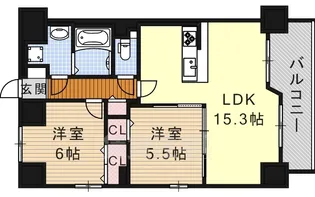カーサジマーレ【9階】の間取り