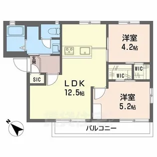 フレグランス浜寺【207号室】の間取り