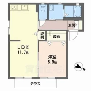 ミナミガーデンハイツ2【1階】の間取り
