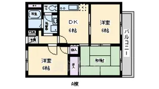 フラワーハイツA棟【102号室】の間取り