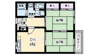パロアルト【B202号室】の間取り