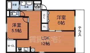 ディアス浜寺A棟【2階】の間取り