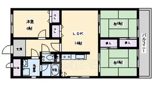 グリーンガーデン羽衣【10階】の間取り
