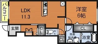 大阪府堺市西区草部【アパート】の間取り