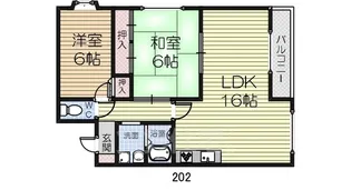 シャンロワール【202号室】の間取り