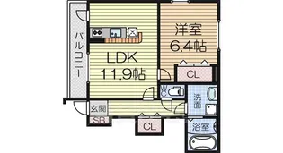 大阪府堺市西区草部【アパート】の間取り