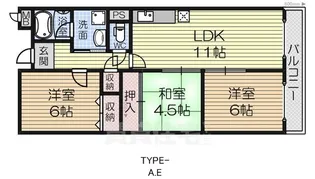 ルーラル高石【1階】の間取り