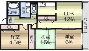 グレース泉大津【403号室】の間取り