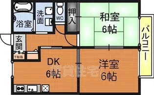 タウニィー・イシズ【1階】の間取り