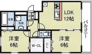メルベーユ鳳【205号室】の間取り