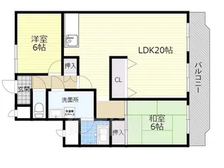 2LDKの間取り画像