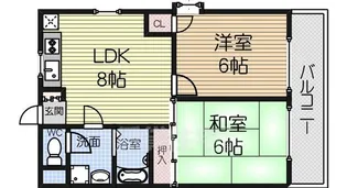 エステート2番館【202号室】の間取り