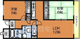 ロサノ・S・北豊中【7階】の間取り