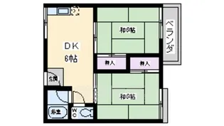 エクセレート府中A【107号室】の間取り