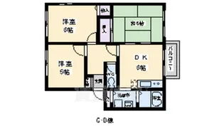 ロジュマンイズミB・C・D棟【C202号室】の間取り
