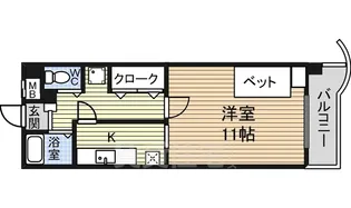 レストポイント園山【1階】の間取り