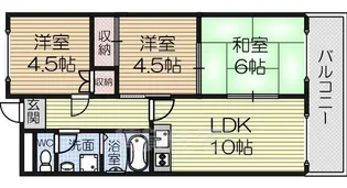 デルフィ鳳【406号室】の間取り