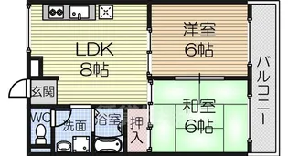 サウスパーク浜寺【205号室】の間取り