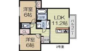 大阪府堺市西区上野芝町7丁【アパート】の間取り