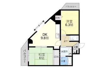 2DKの間取り画像