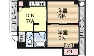 シャトーのむら【5階】の間取り