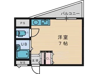 シャンテー津田【3階】の間取り