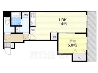 大阪府堺市堺区宿院町東4丁【マンション】の間取り