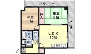 パーク大浜【4階】の間取り