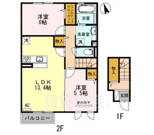 大阪府堺市堺区向陵西町2丁【アパート】の間取り