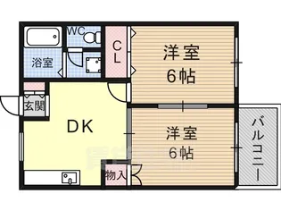 ニューハイツ茂手木【2階】の間取り
