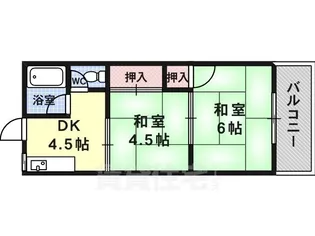 富田林ハイツ【1階】の間取り