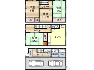 大阪府羽曳野市古市【一戸建】の間取り