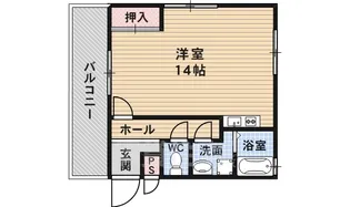 1Rの間取り画像