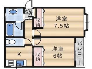 サンハイツ幸【301号室】の間取り