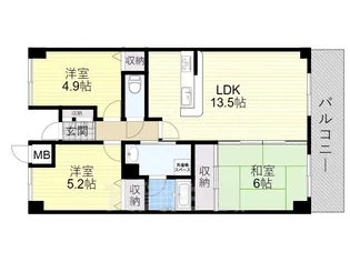 ローレルコート国分旭ヶ丘【3階】の間取り