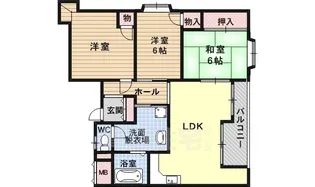 グランデ松原【4階】の間取り