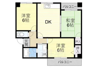 サンハイム天美【2階】の間取り