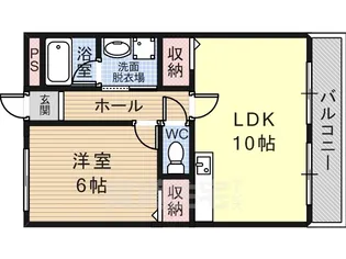 1LDKの間取り画像