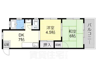 2DKの間取り画像