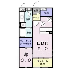 コンフォートA【1階】の間取り