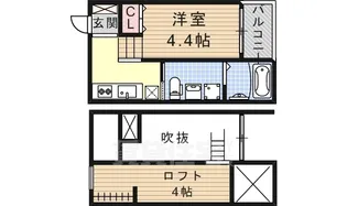 Casa domani 八熊【2階】の間取り