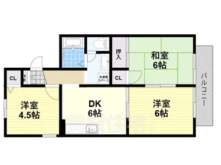 ハイツ北野【1階】の間取り