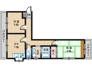 メゾン花博【3階】の間取り