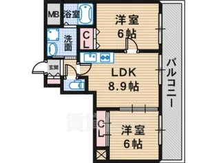 ナニワヒルズ【2階】の間取り
