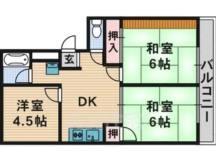 コーポ忠栄【4階】の間取り