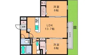 アルファフォレスト柴座【1階】の間取り